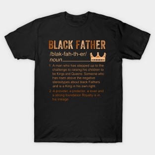 Black Father Definition Father’s Day Daddy Dad Love T-Shirt